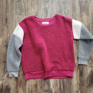 Muk Luks Sherpa Sweater color block size large